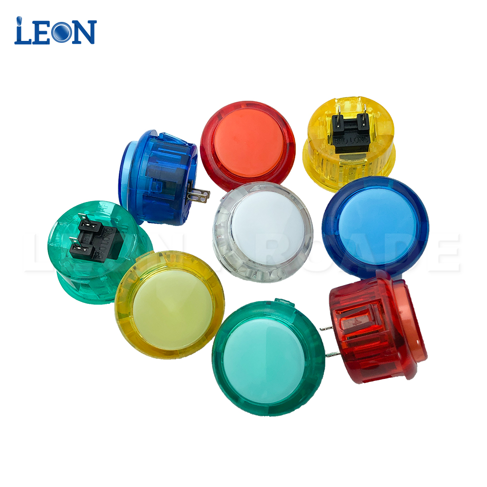 30 Pcs Transparant Arcade Knop Geen Led Arcade 30Mm/24Mm Arcade Kit Voor Arcade Kopie Sanwa 24 OBSF-30 OBSC-30 OBSN-30 Sanwa