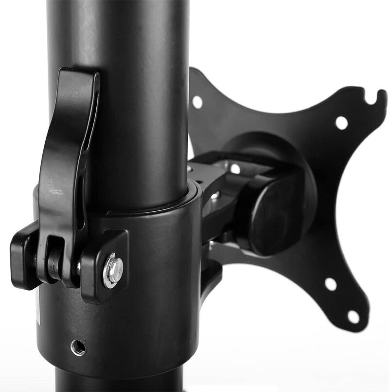 Desktop Clamping Dual 10"-30" Computer Monitor Mount Vertical Array Stand Two Screens Bracket Max Loading 10KG Per Arm