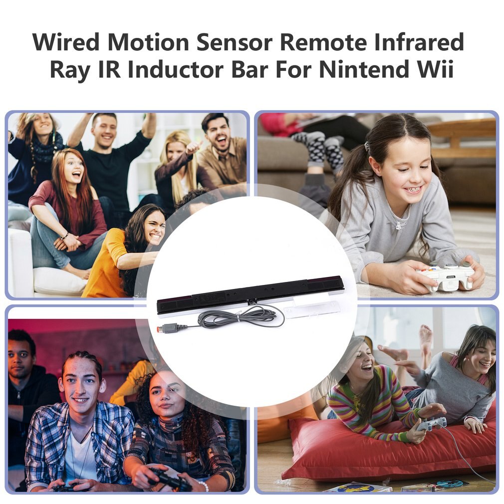 Kabel Infrarood Ir Signaal Ray Motion Sensor Bar/Ontvanger Voor U Nintend Wii Pc Simulator Sensor Bewegen Speler