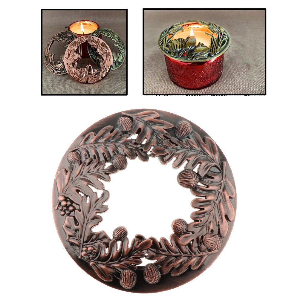Jar Candle Toppers Accessories Sleeves Countertop Candle Jar Lids Decorative: Brown