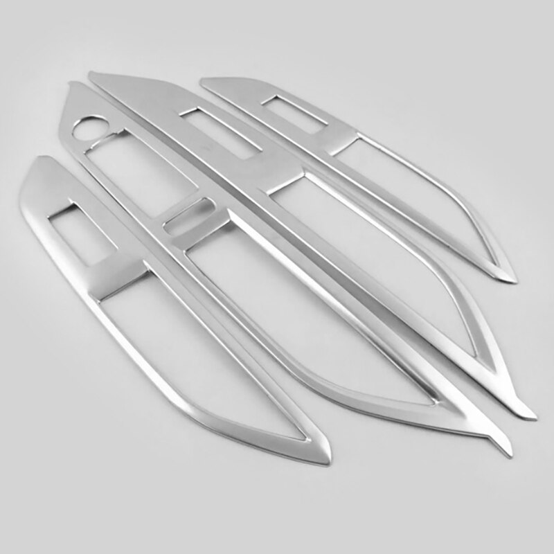 4Pcs Car Window Lift Switch Control Panel Frame Cover Trim Bezel Fit for Peugeot 3008 GT 5008 GT