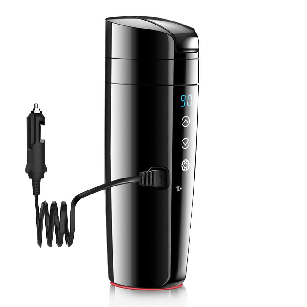 12v 24v vattenkokare intelligent bekväm vattenuppvärmning kokande kaffe isolering mugg bil elektrisk kopp universal digital display