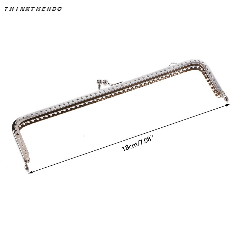 1PC Square Metal Frame Kiss Clasp For Handle Bag Purse Accessories DIY 18cm