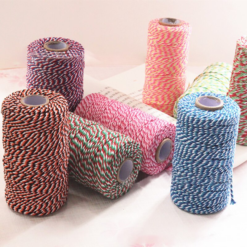 100Yard Cotton Natural Burlap Cotton Cords Rope For Home Decor Handmade Christmas Packing Craft DIY Scrapbooking Wrap
