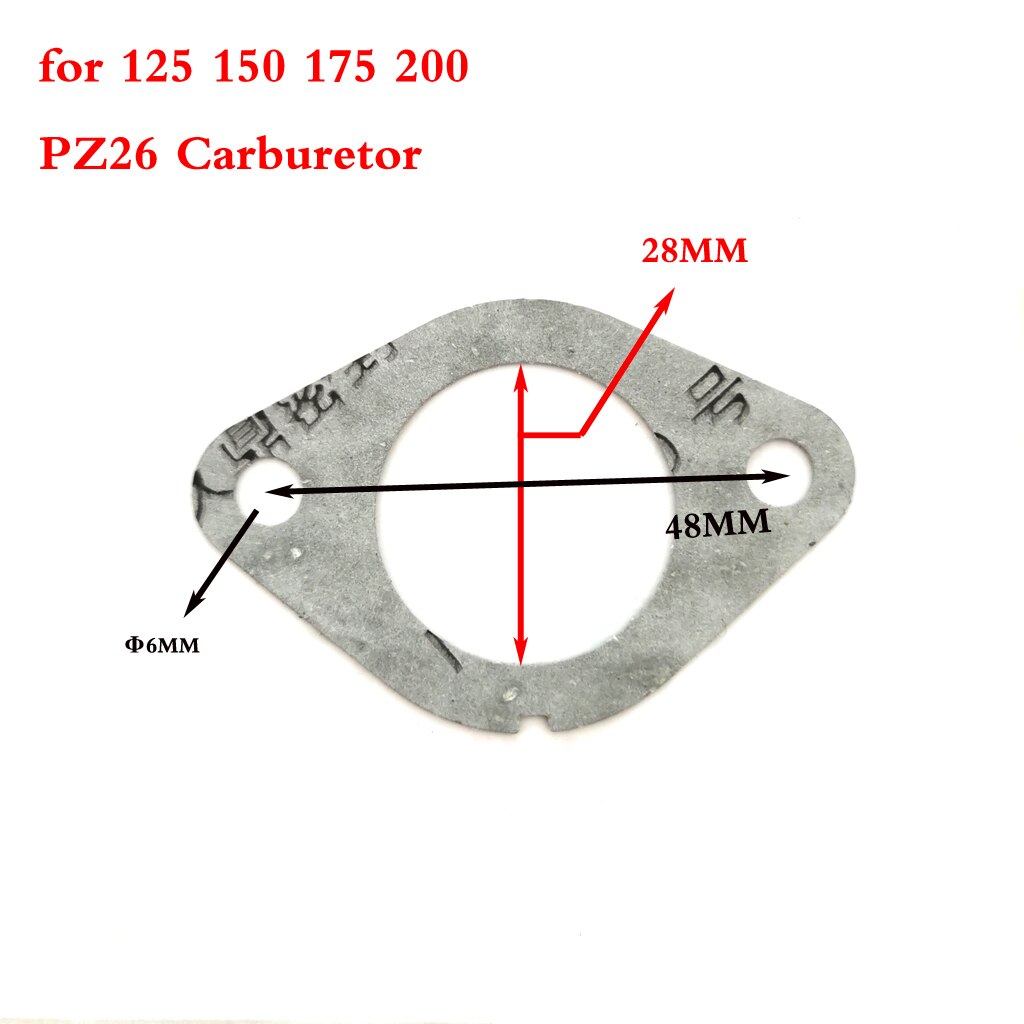 2 pce Motorcycle 125/150 Carburetor Pad / 70/100/110 Gwangyang 125 Insulation Pad / Seal / Insulation Paper: 125 model