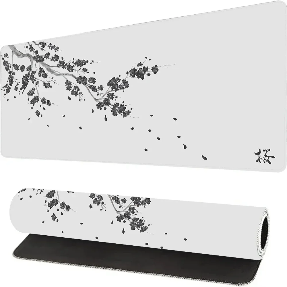 1Pc Japan Sakura Gaming Mouse Pad XXL Laptops Deskmat Cherry Blossom Mousepad Office Carpet Gamer Keyboard Computer Desk 800X400