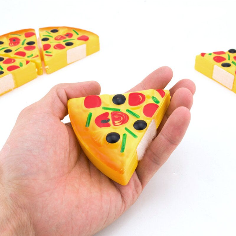 Newest 6PCS Childrens Kids Pizza Slices Toppings Pretend Dinner Kitchen Play Food Toys Kids