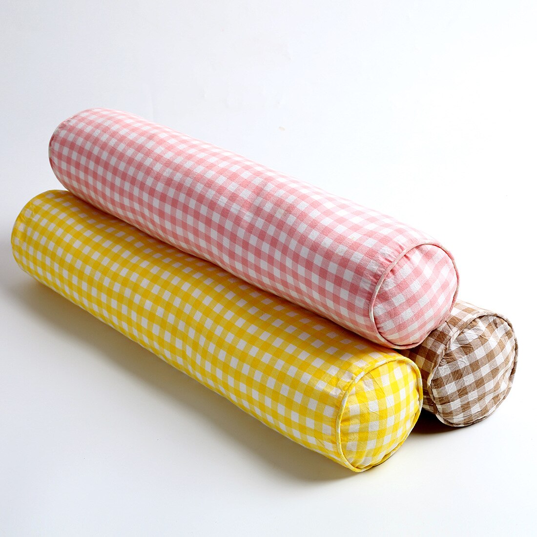 Protector de cuna extraíble para niños, cómoda almohada a cuadros de algodón para recién nacidos, parachoques de cuna, cerca de cama antipatadas