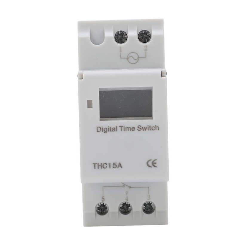 THC15A Electronic Time Switch LCD Display Programmable Digital Timer for Street Lamps Programmable Weekly Timer