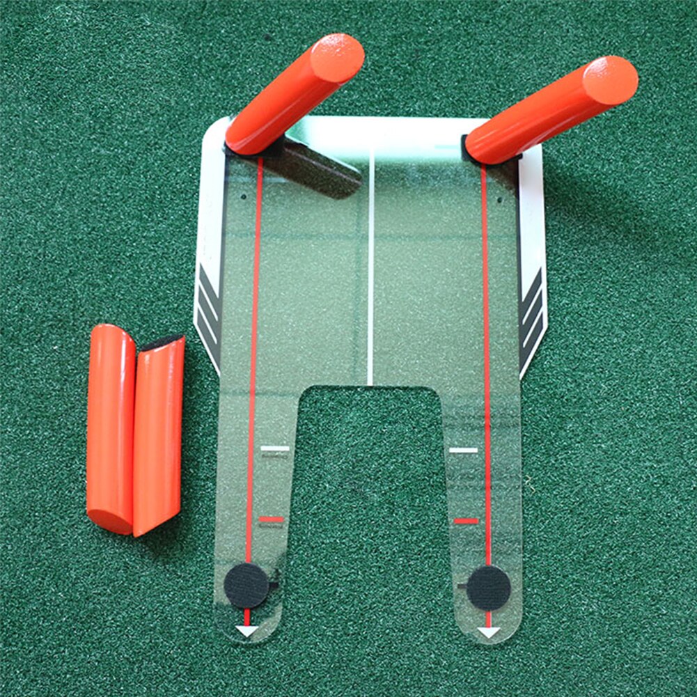 4 Path Rods Flexible Angle Durable Home Office Alignment Chip Pitch Golf Swing Training Aid Transparent Base Guide