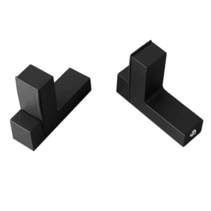 2 Pcs Adjustable Wood/Glass Shelf Bracket Wall Mount Heavy Duty Floating Brackets for 3-28mm Thick Shelves,Black