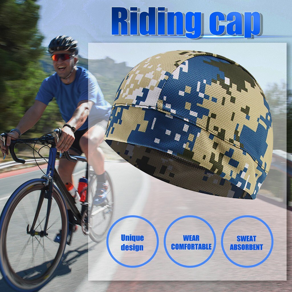 2121 Unisex Cycling Helmet Liner Skull Cap Spring Under Helmet Cap Men Women Running Beanie Hat Quick Dry Sport Caps#0814y30: F