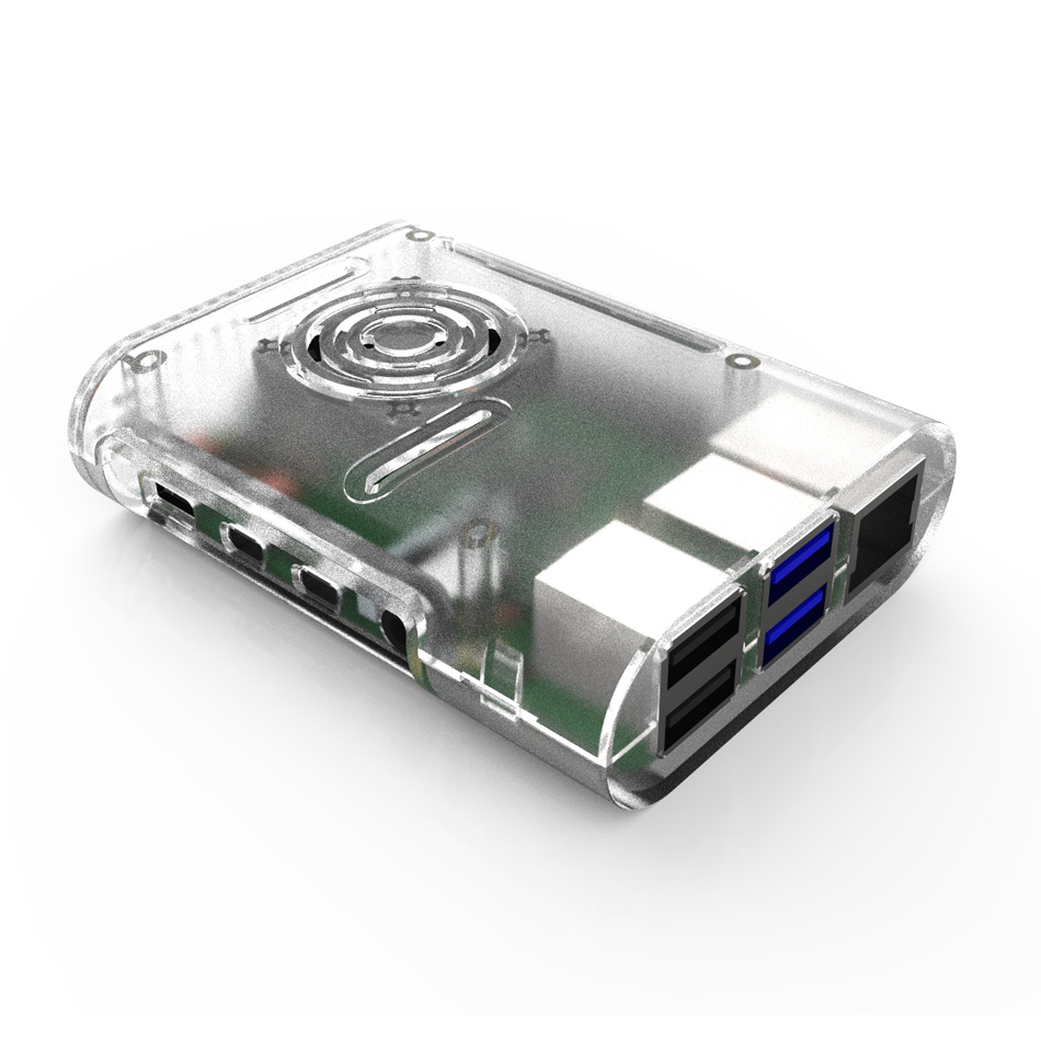 Raspberry Pi 4 Fall, Kunststoff schutzhülle Schwarz Weiß Transparent Fall für raspberry pi 4B