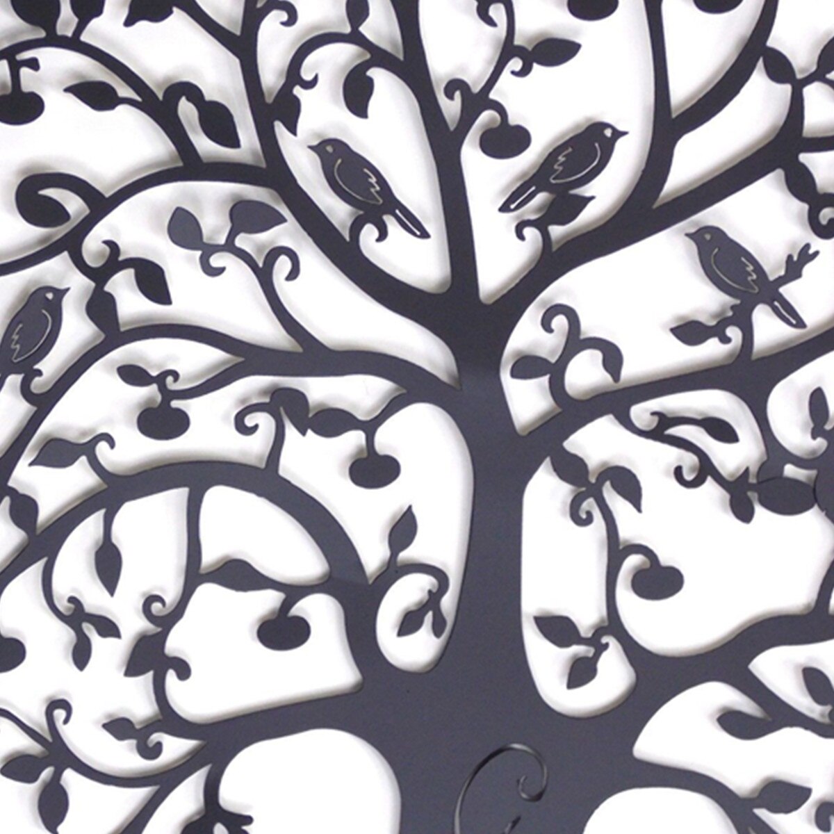Decoración colgante de pared de árbol de la vida redondo 3D, diámetro de 60cm, arte del hierro, adorno para colgar en el hogar, decoración de pared de árbol de hierro