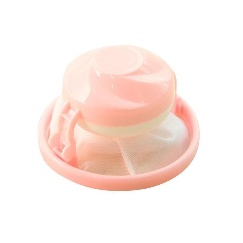 Home Floating Lint Hair Catcher Mesh Pouch Washing Machine Catcher Laundry Washing Dirt Bag Filter Floating Hair Catch Mach V8I4: Pink