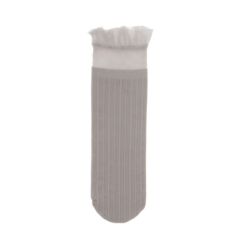 Harajuku-medias cortas de encaje Retro para mujer, medias cortas de princesa de algodón con volantes de Lolita, calcetines tobilleros sólidos suaves y cómodos para niñas: C