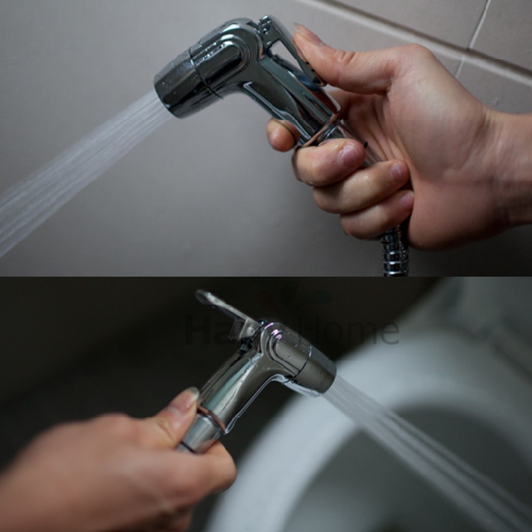 Toilet Abs Handheld Luier Sproeier Douche Set Shattaf Bidet Sproeier Douche Kit + G1/2 T-Adapter + Slang + Muurbeugel