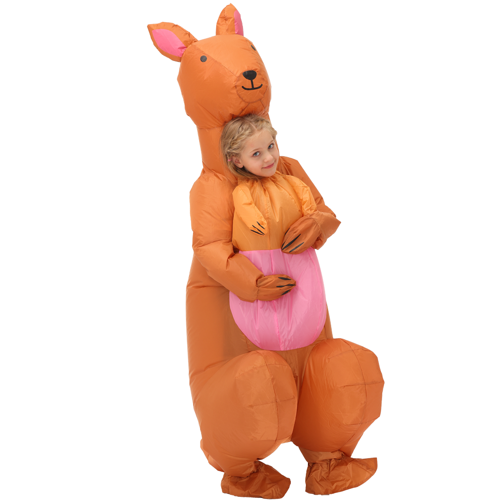 Cute Animal Shape Kangaroo Inflatable Costume Halloween Christmas Children's Day Birthday Party Funny Play Costume
