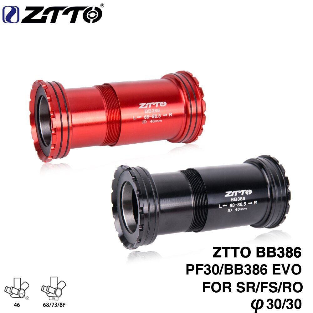 ZTTO BB386 30mm PF30 bicycle Press Fit Bottom Brackets Axis for MTB Road bike Parts BB30 Crankset chainset Durability bike parts