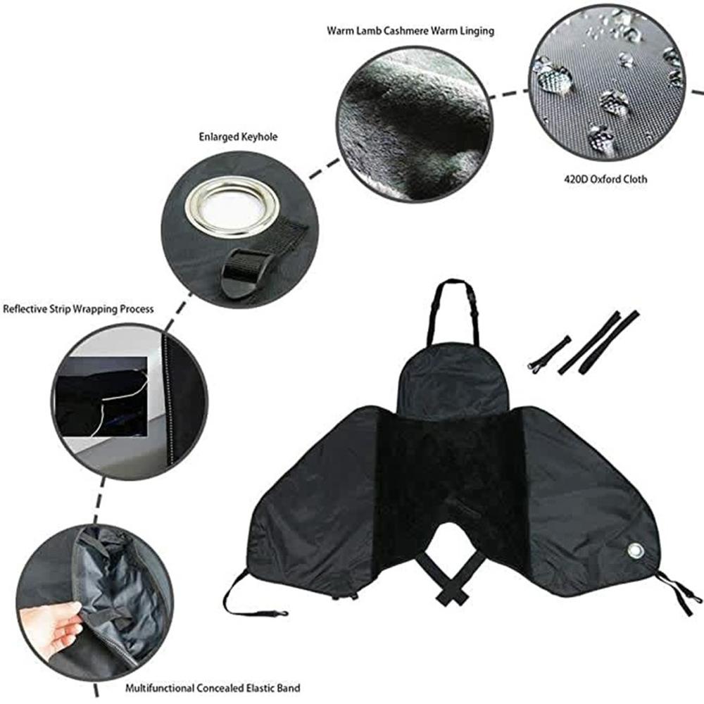 Universal Scooter Voorruit Quilt Winter Riding Winddicht Katoenen Rok Knie Taille Been Cover Elektrische Motorfiets Winddicht Cover