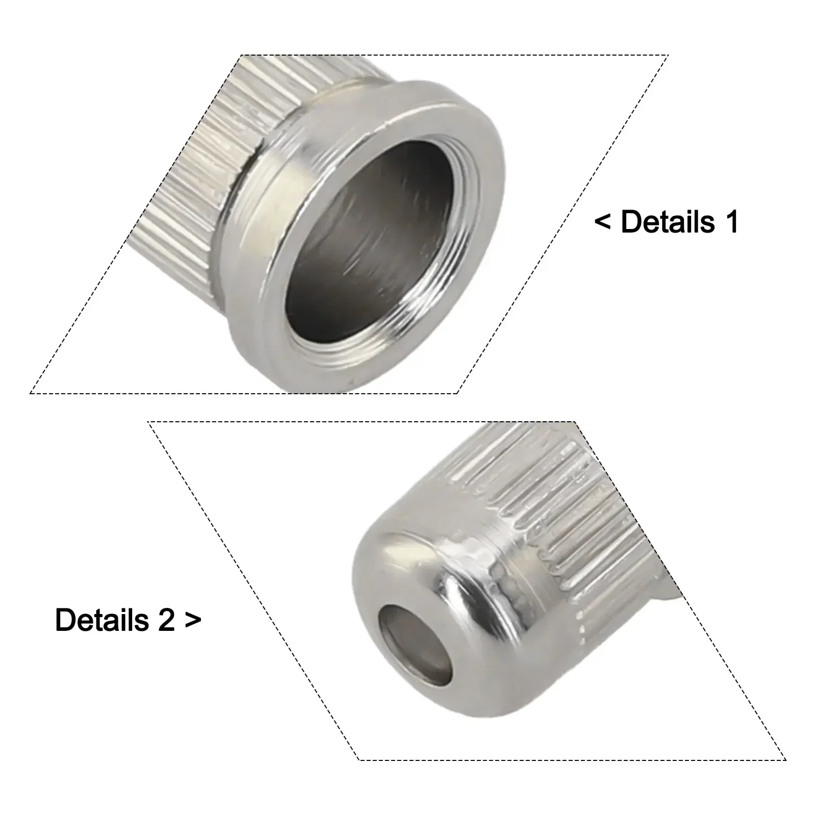 4Pcs Electric Guitar Through Body Bass Strings Ferrules Gold String-Through Body Ferrules For-Stratocaster TL Electric Guitar