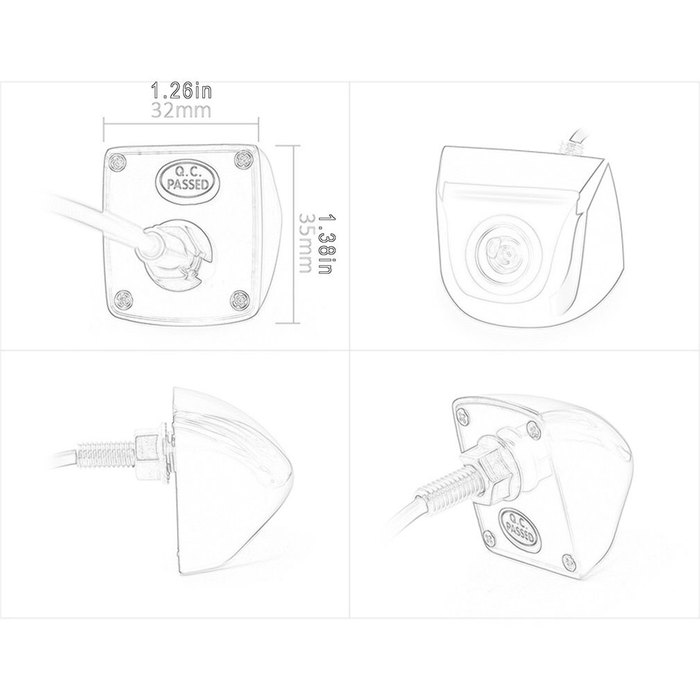 170 Degree Car Reversing Camera Long Screw Metal Car Reversing Camera Rear View Navigation Image Camera