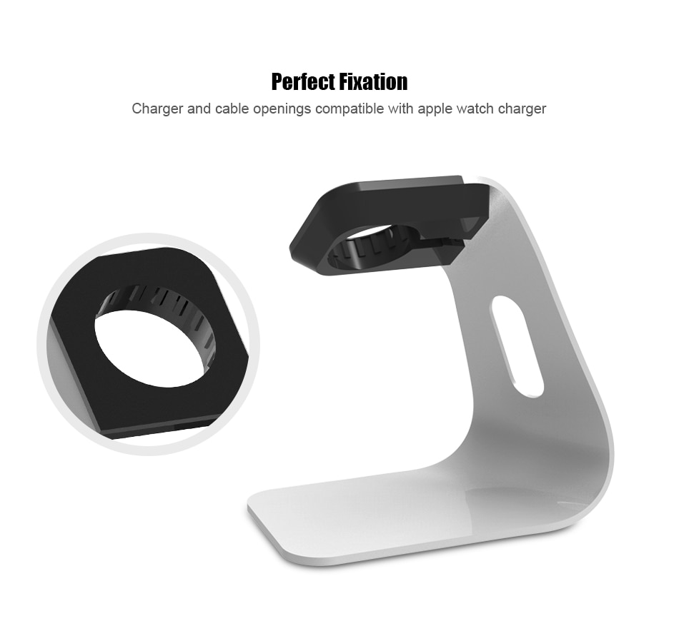 Floveme Metalen Aluminium Oplader Houder Voor Apple Horloge Beugel Opladen Cradle Stand voor Apple Horloge 2 3 Smart Horloge Houder stand
