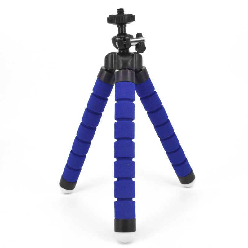 Mini Statief Voor Telefoon Projector Camera Iphone Xiaomi Pens Houder Clip Flexibele Spons Octopus Beugel Buigbare Mobiele Stand: Blauw