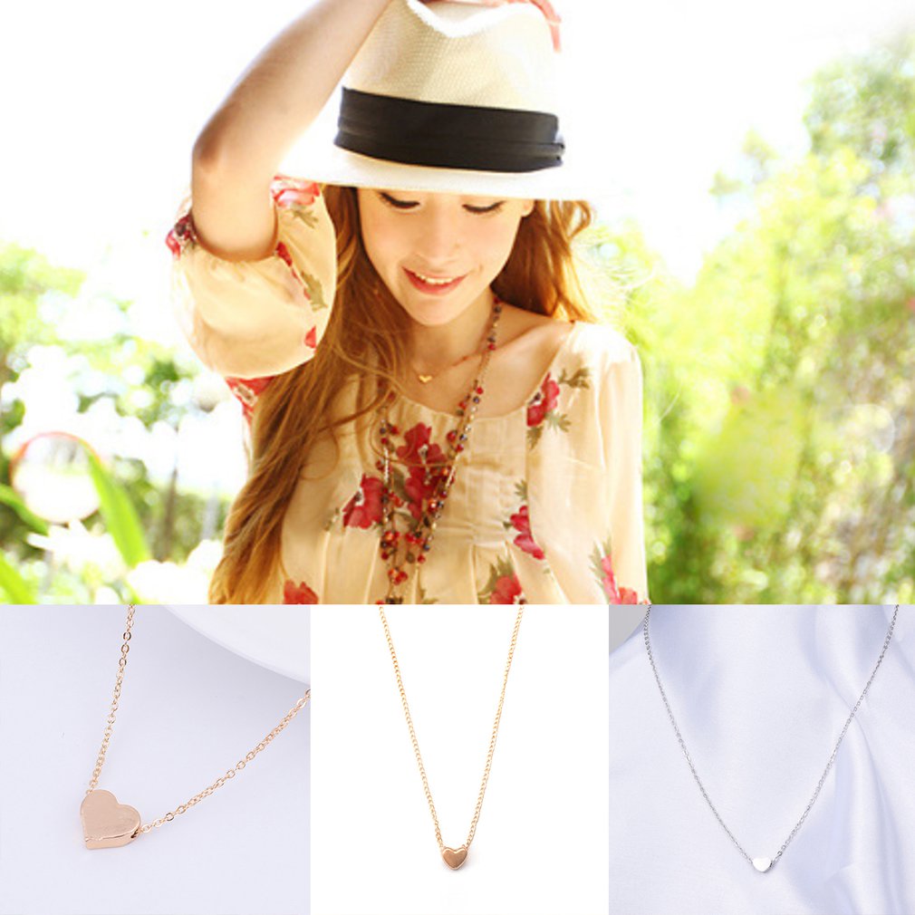 Gouden Ketting Choker Ketting Hart Vorm Hangende Ketting Lange Ketting Delicate Mode Choker Ketting Sieraden Voor Vrouwen