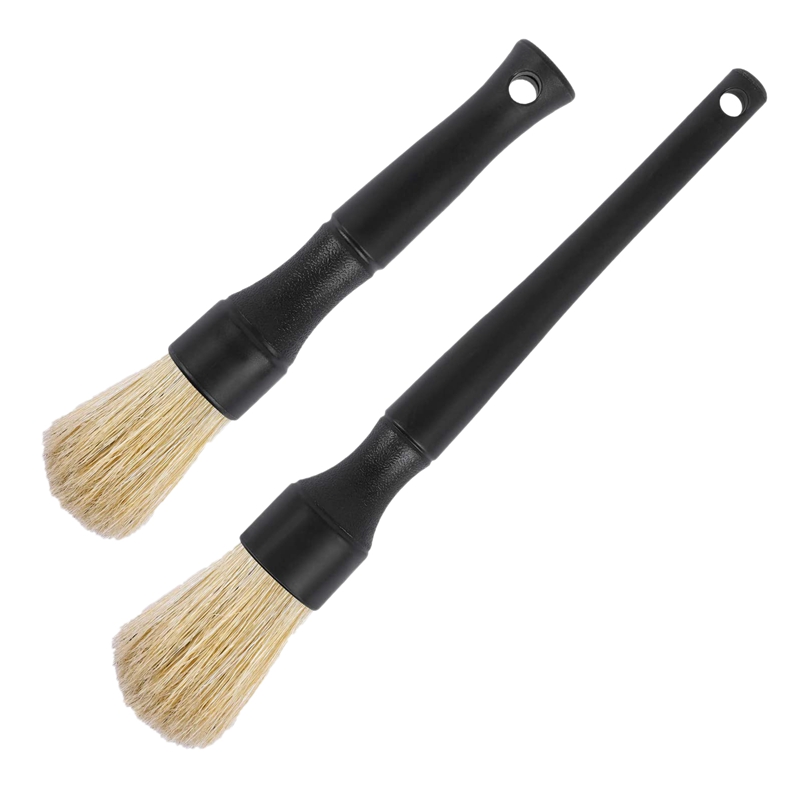 2 Pcs Car Detailing Brush Kit Auto Detail Brush Set Interior Exterior Detailing Supplies For Cleaning Air Vent