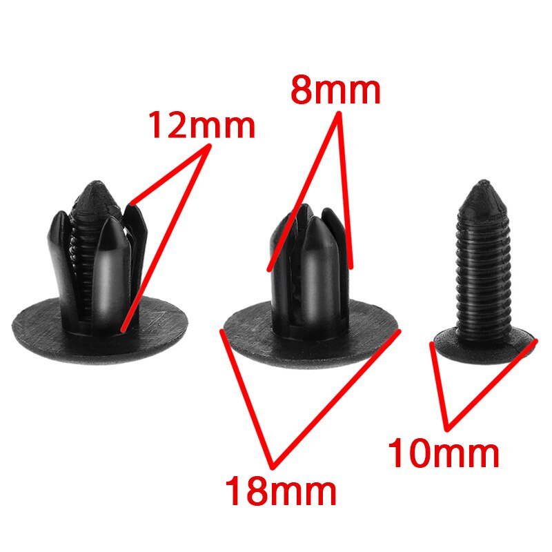 20 Stuks Auto Bumper Fastener Voor Kia Hyundai Voor Honda Motor Cover Portierbekleding Clip Fasteners 8Mm Gat revert