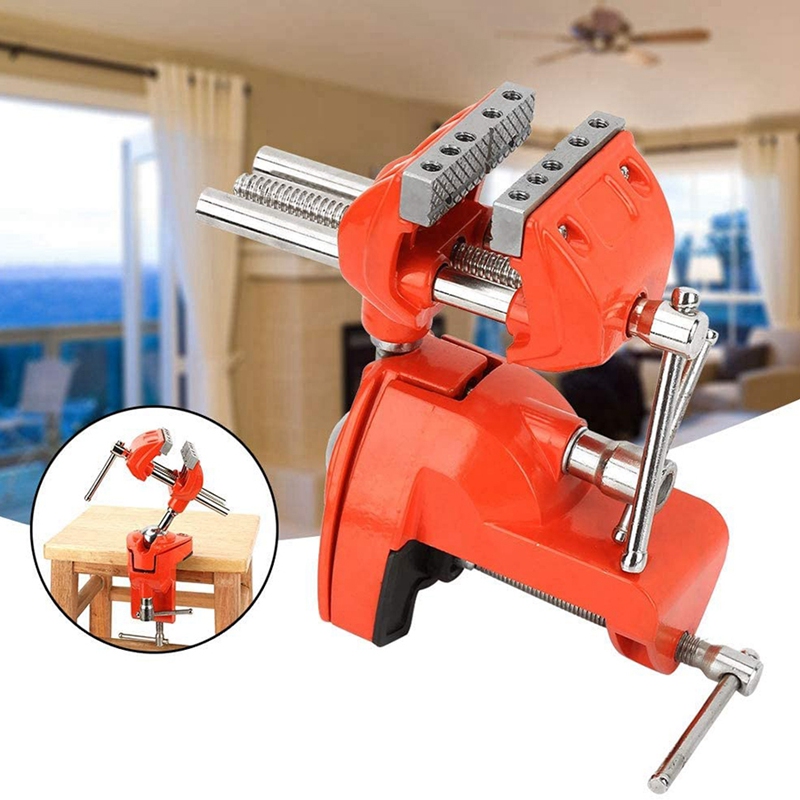 360 ° Roterende Bankschroef Verstelbare 70Mm Jaw Breedte Frezen Roterende Bankschroef Voor Werkbank Industriële Gereedschappen