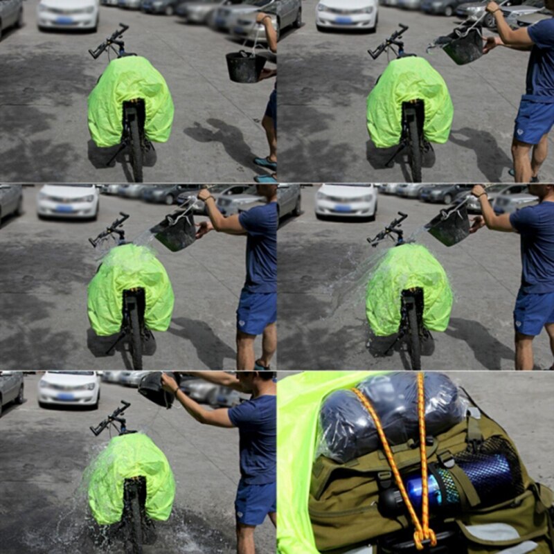 Portable Foldable Waterproof Rain Cover Bicycle Bag Road Bike Rear Seat Rain Cover Luggage Waterproof Bag Rainproof Dust Cover