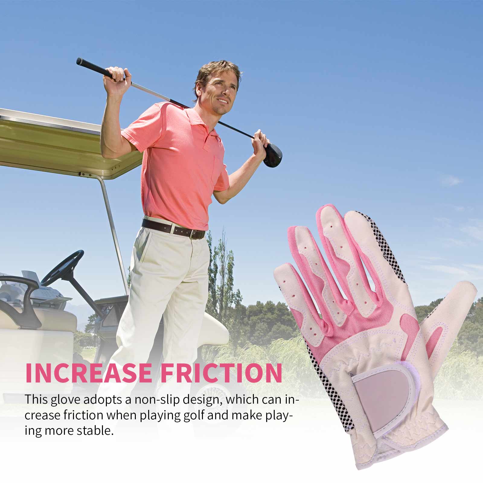 Ladies Non-Slip Soft Sports Golf Gloves Sweat-Absorbent Microfiber Cloth Gloves Gloves Golf Gloves Non-Slip Ladies Golf Gloves