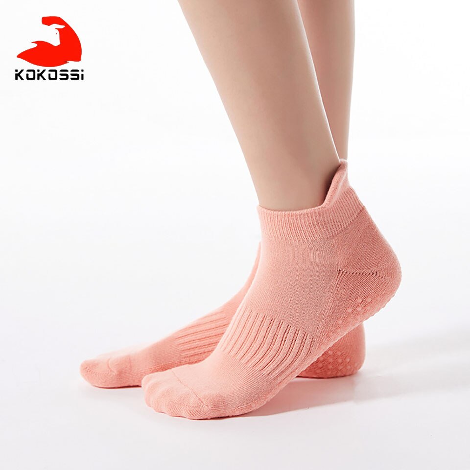 KoKossi-Calcetines de algodón transpirables con tacón para Yoga, cómodos, suaves, a prueba de golpes, antideslizantes, partículas de PVC, inofensivos: 04