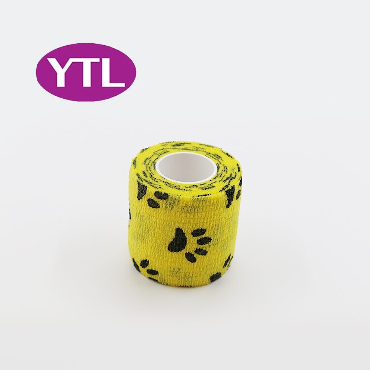 Bandage d'emballage pour animaux de compagnie, respirant, auto-adhésif, élastique, animal de compagnie, chien, chat: GRIS