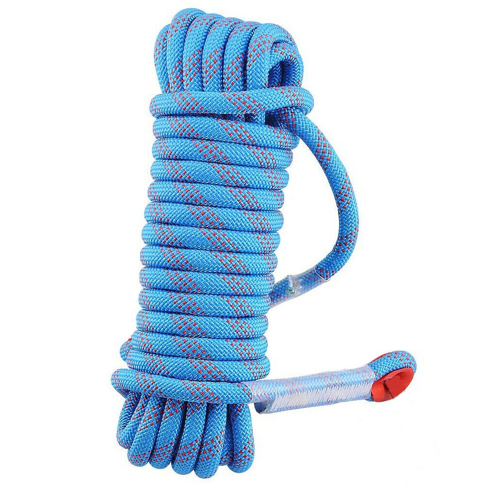 10mmRock Climbing Ropes Outdoor Safety Fire Escape Rope Rappelling Ropes: Blue