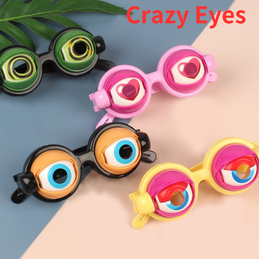 Novedad creativa, gafas de broma divertidas para niños, juguetes de plástico con ojos locos, juguetes de , trucos para niños, de Navidad y cumpleaños