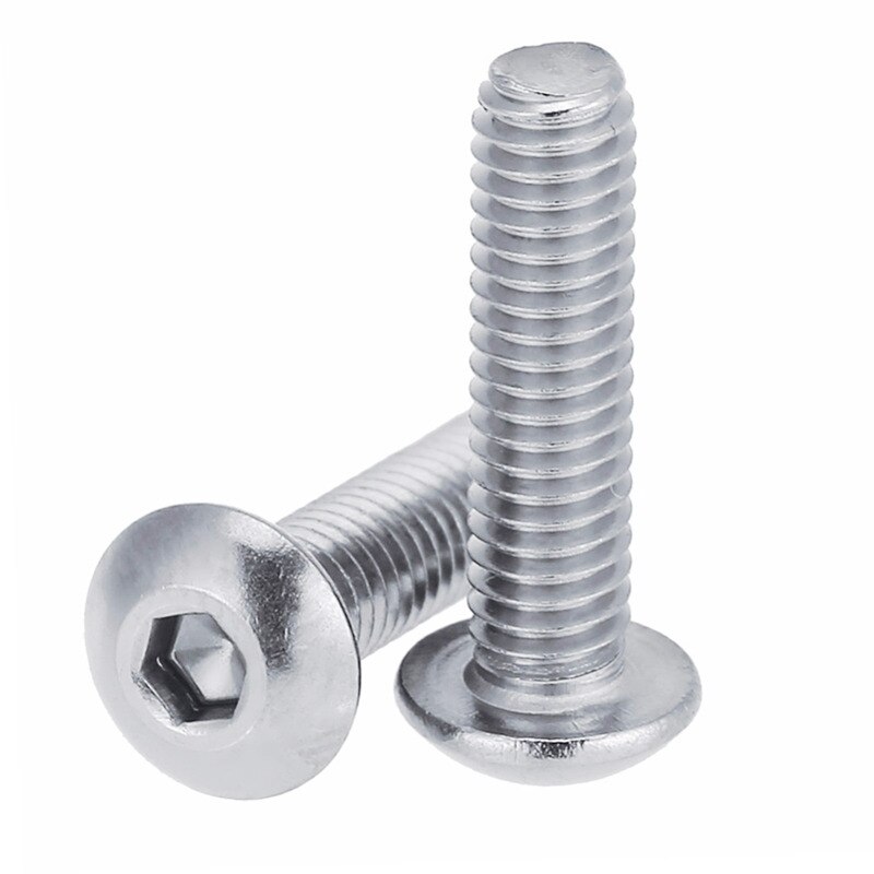 170pcs 304 Stainless Steel M4 Hex Socket Button Head Screw Nut Assortment Kit