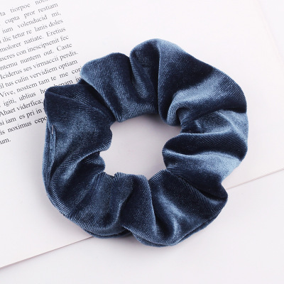 Nueva terciopelo dorado mujeres color puro salvaje intestino grueso pelo elástico deportes danza Scrunchie niñas accesorios para el cabello: Rojo