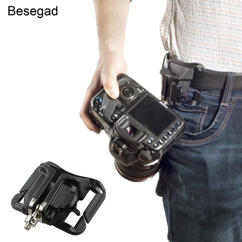 Besegad Plastic Camera Waist Spider Belt Holster Quick Strap Buckle Button Clip Holder for Carrying 20kg DSLR Digital SLR Camera