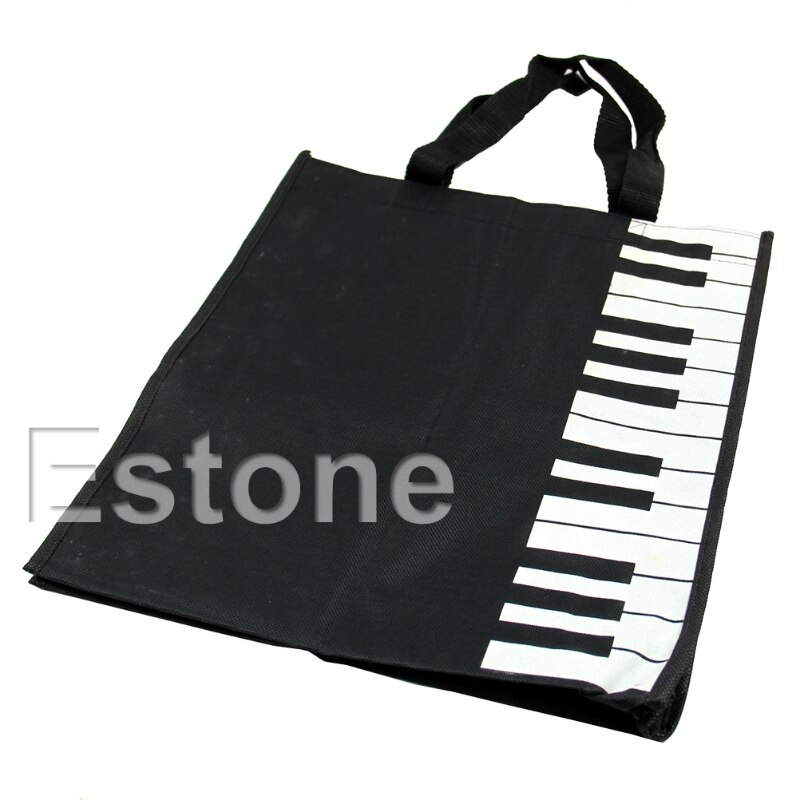 chaude noir Piano clés musique sac à main fourre-tout sac à provisions sac à main