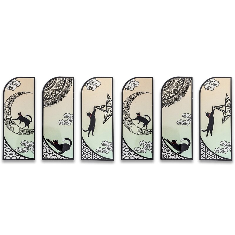 2022 Retro Black Book Marks Waterproof Page Marker for Kids Adults 6 Sheets: 2
