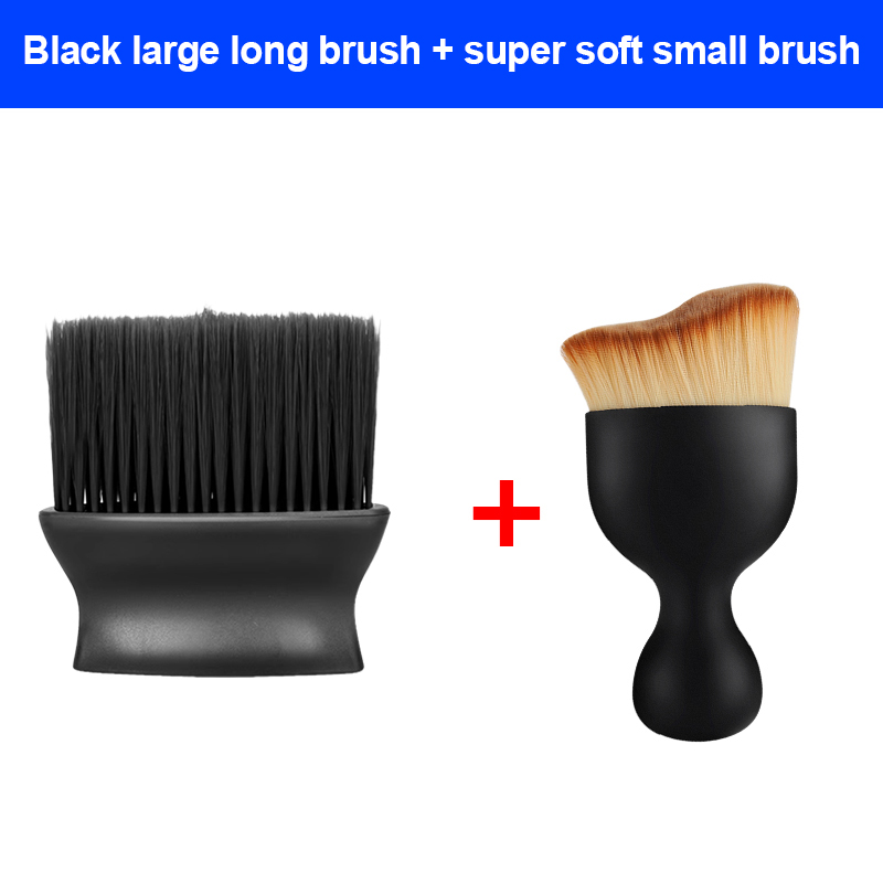 Cepillo de limpieza interior de coche, cepillo de pelo largo para ventilación de aire acondicionado, eliminación de polvo interior de coche, cepillo de pelo suave, herramienta de cepillo para huecos: Verde