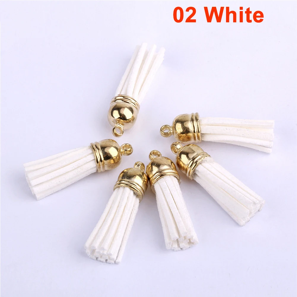 20 unids/lote borlas llavero de cuero borlas Mini borlas para manualidades DIY llavero colgante joyería de verano hacer pendientes dijes: Gris oscuro