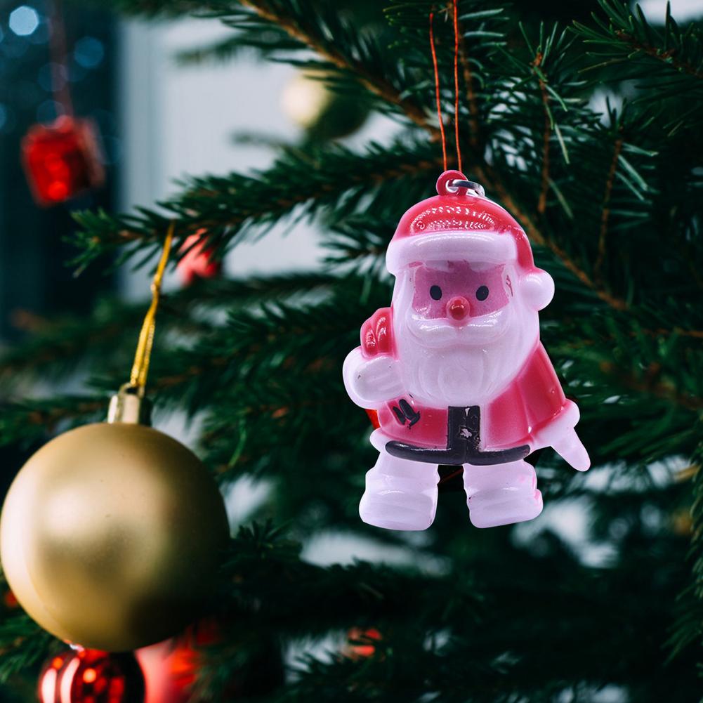 Jultomtehänge glödande blinkande prydnad docka jultomtehänge leksaker för barn