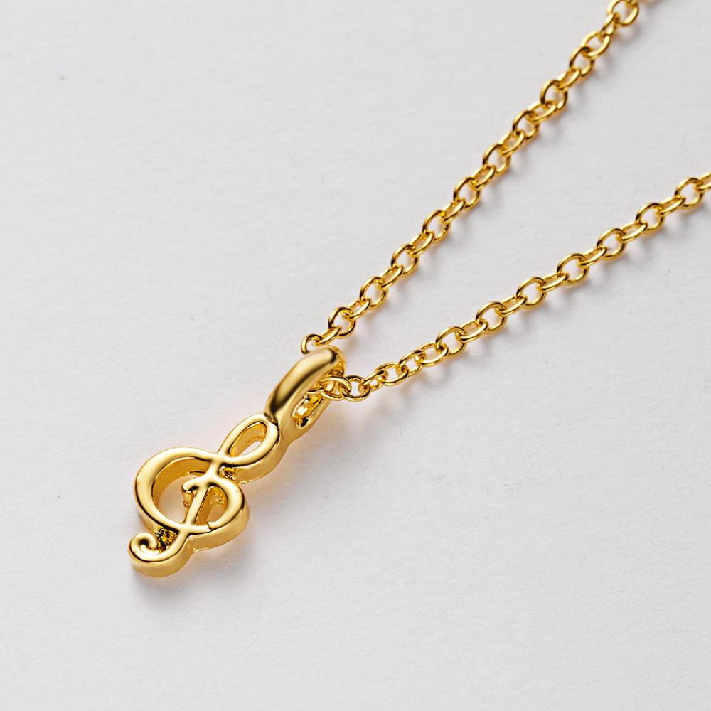 Wünschen Karte Minimalistischen Musik Hinweis Reize Halsketten Verknüpfungen Ketten Gold Farbe Kürzer Halskette Für Frauen Schmuck