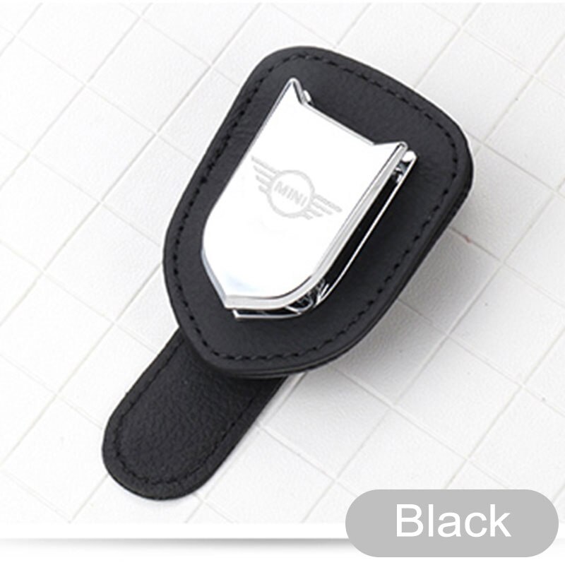 samochód stylizacja okulary przeciwsłoneczne klips robić kartek zacisk okulary uchwyt wspornika robić mini bednarz jeden JCW S R55 R56 F54 F60 rodak: czarny