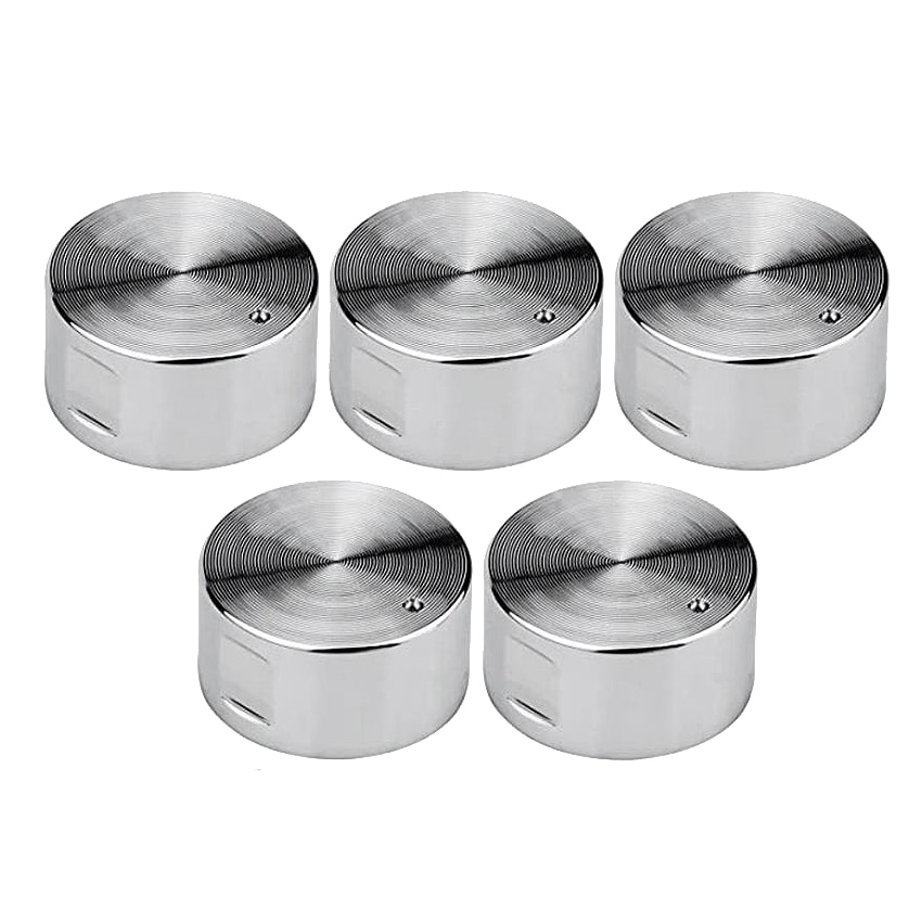 5Pcs Metal Gas Stove Knobs 6mm Cooker Control Range Oven Knob Burner Knob Gas Hob Switch Kitchen Replacement Accessories: Default Title