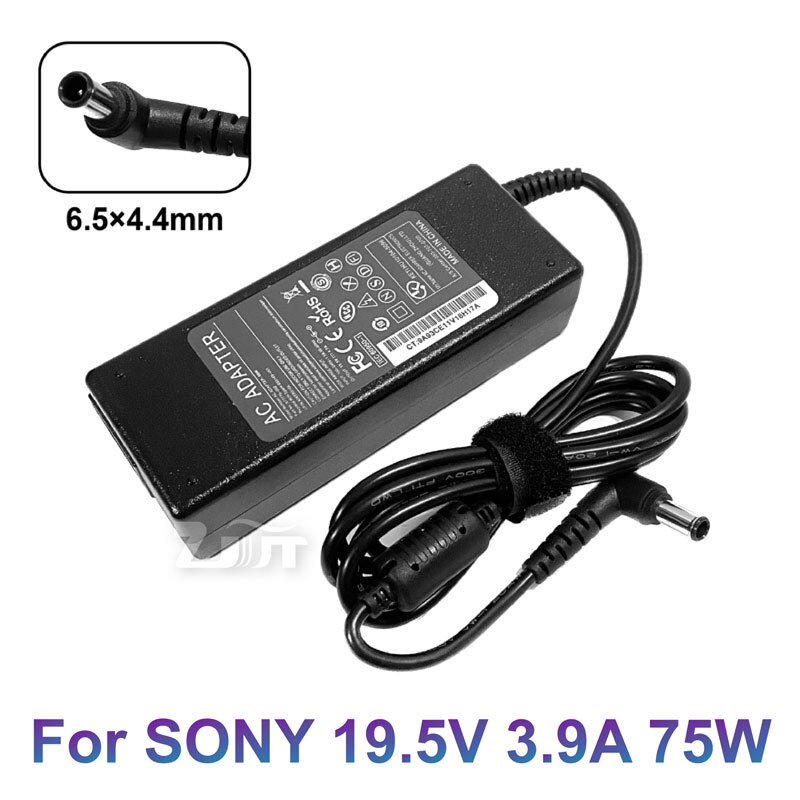 19.5V 3.9A 75W 6.5*4.4mm AC Laptop Charger Power Adapter For SONY Vaio VGP-AC19V20 VGP-AC19V19 VGP-AC19V34 VGP-AC19V27